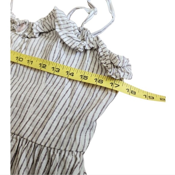 NWT French Connection Button Midi Dress Sz 8 Striped Adj. Spaghetti Straps Fit&F - Picture 3 of 9